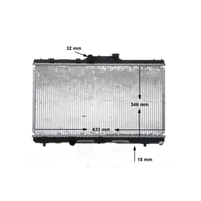 Abbildung von MAHLE ORIGINAL CR 162 000S Kühler, Motorkühlung für Fahrzeuge mit/ohne Klimaanlage 347 634 18 Kühlrippen gelötet TOYOTA: Corolla VII Compact