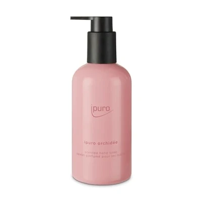 Abbildung von ipuro Classic ORCHIDÉE Handseife 250ml Flüssigseife vegan, mit Limone, Pfirsich und Veilchen, Fruchtig floraler Duft Dermatologisch getestet Seifenspender Rosa flüssige sanfte
