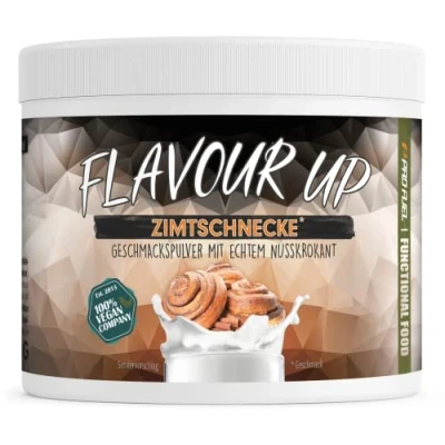 Abbildung von Geschmackspulver ZIMTSCHNECKE 250g Leckerer Geschmack und Süße nur 11 kcal pro Portion Vielseitig einsetzbar für Lebensmittel &amp; Getränke FLAVOUR Powder UP