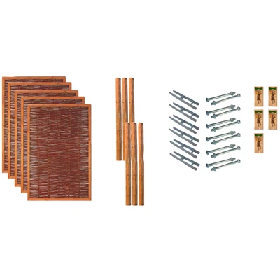 Abbildung von Tetzner &amp; Jentzsch Weidenzaun &quot;Fresno 3&quot;, 5 Elemente, LxH: 654x180 cm