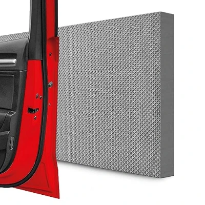 Abbildung von STRACKS® 4X Garagen Wandschutz je 40 x 20 2cm Extra Dicker Türschutz Für Ihr Auto und die Garagenwand Selbstklebender Türkantenschutz 4er Set Karomuster, grau