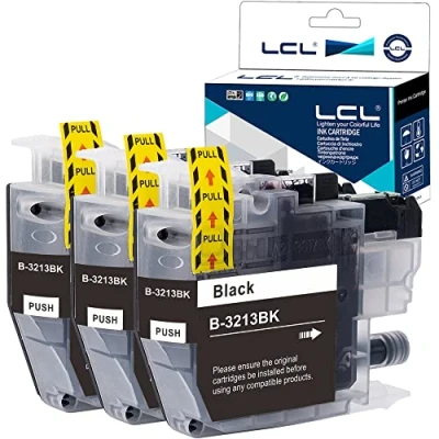 Abbildung von LCL Kompatibel Tintenpatrone LC 3213 LC3213 3211 3213BK LC3213BK (4 Schwarz) Ersatz für Brother DCP J770 J772DW J774DW MFC J890DW J895 J497DW J572DW J491DW