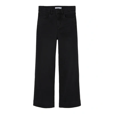 Abbildung von NAME IT Mädchen Nkfrose Hw Wide 1356 on Noos Jeanshose, Black Denim, 134 EU
