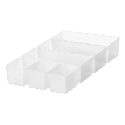 Abbildung von ORTHEX 3+3 Einsätze für SmartStore 14 / 15 Box 25x11x12 cm transparent