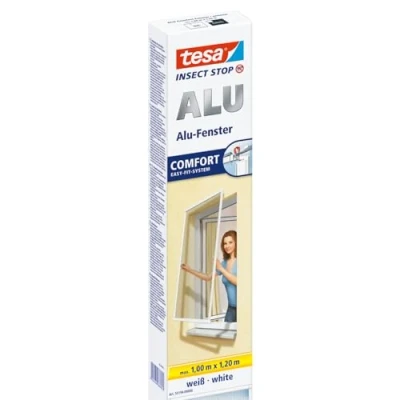 Abbildung von tesa Fliegengitter ALU COMFORT weiß 1,0 x 1,20 m