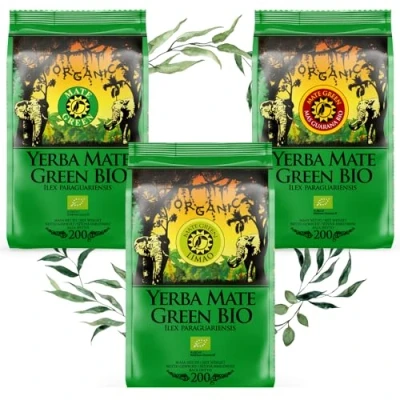 Abbildung von bio Yerba mate tee Green set 600g ● 3x200g Guarana Zitrone aus Mateblättern Luftgetrocknet