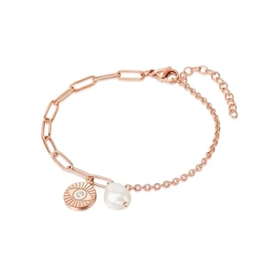 Abbildung von Valero Pearls SÜSSWASSER Zucht Armband Rose goldcoloured, Damen, Größe: One Size, gold coloured