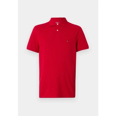 Abbildung von Tommy Hilfiger Regular Poloshirt, Herren, Größe: XS, Medium red