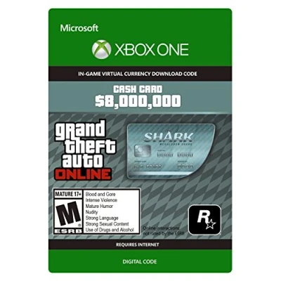 Abbildung von Grand Theft Auto Online GTA V Megalodon Shark Cash Card 8,000,000 Dollars Xbox One Download Code