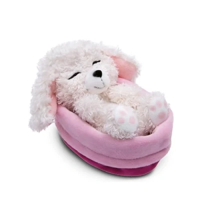 Abbildung von Nici Kuscheltier Sleeping Pets, Hund Pudel, 12 cm, im Körbchen, enthält recyceltes Material (Global Recycled Standard)