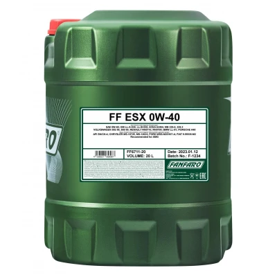 Abbildung von Fanfaro Expert Line ESX 0W 40 20l Motoröl FF6711 20 VOLKSWAGEN: Golf 5 Schrägheck, 4 Passat B7 Variant