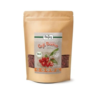 Abbildung von Biojoy BIO Gojibeeren getrocknet (500 g), ganze und ungeschwefelte Wolfsbeeren