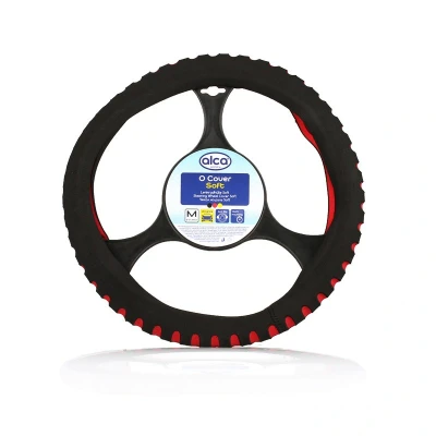 Abbildung von alca® Lenkradhülle ROT Lenkradabdeckung Lenkradschoner softer Schaumstoff