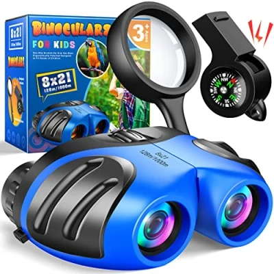 Abbildung von Dislocati Fernglas Für Kinder ab 3 12 Jahre, Spielzeug Junge 10 Jahre Weihnachten Geschenk Kleine Geschenke Outdoor Entdecker Set Lupe Kompass