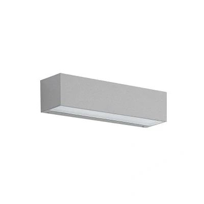 Abbildung von Lucande LED Wandlampe Lengo, 25 cm, silber, 1 flg., IP65