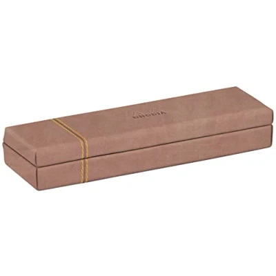 Abbildung von Rhodia 194513C Stiftetui 21x5, 5x3 cm, elegant aus Kunstleder, ideal für Stifte, Pinsel &amp; Kugelschreiber, 1 Stück, Rosenholz