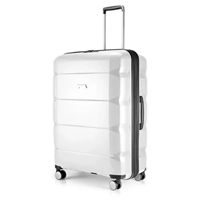 Abbildung von HAUPTSTADTKOFFER Britz Hartschalen Koffer Trolley Rollkoffer Reisekoffer Erweiterbar, 4 Rollen, TSA, 77 cm, 115 Liter, Weiß