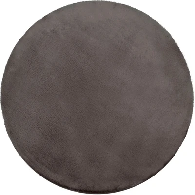 Abbildung von Paco Home Fellteppich &quot;Rabbit 780&quot;, rund, Kunstfell, Kaninchenfell Haptik, echter Kuschelteppich, Uni Farben