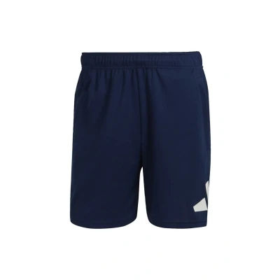 Abbildung von adidas Herren Train Essentials Logo Training Shorts, Dark Blue/White, XS 5 inch