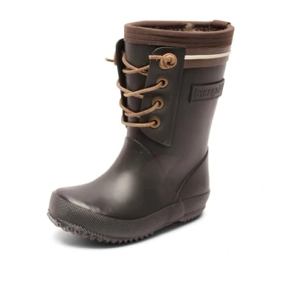 Abbildung von Bisgaard Unisex Kinder Rubber Boot LACE Thermo Gummistiefel, Schwarz, 24 EU