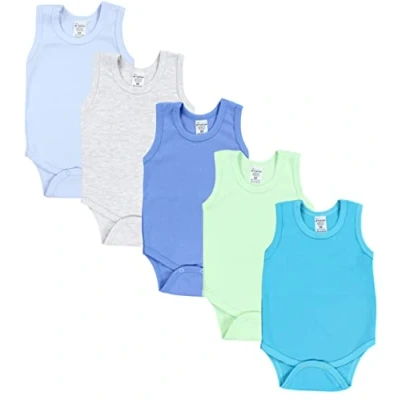 Abbildung von TupTam Baby Jungen Achselbody in Unifarben 5er Pack, Farbe: Farbenmix 2, Größe: 116