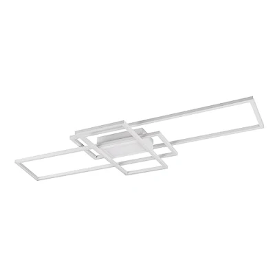 Abbildung von Trio Leuchten LED Deckenleuchte Irvine 620010431, Metall Weiß matt, inkl. 60 Watt LED, Fernbedienung, Dimmer, Nachtlicht