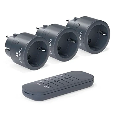 Abbildung von Sonero Funksteckdose S RCS113 Funk Steckdosen Set 2300 Watt Funksteckdose, anthrazit