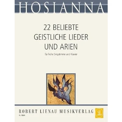 Abbildung von Hosianna: 22 beliebte geistliche Lieder und Arien. hohe Singstimme Klavier (Orgel/Harmonium). hoch. (Hosianna: Sammlung geistlicher Arien)