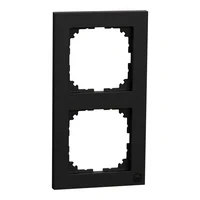 Abbildung von Schneider Electric Merten MEG4020 3603 M Pure Rahmen, Aus Recyceltem Ocean Plastic Material, 2fach, IP20, IK03, Rahmen2 fach, Schwarz Matt