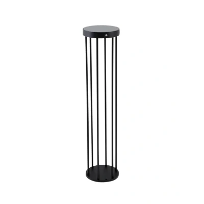 Abbildung von Lucande LED Solarwegeleuchte Nilea, Ø 16 cm, schwarz, Sensor