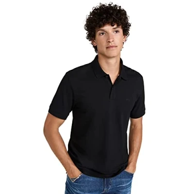 Abbildung von Hugo Boss Herren Pallas Poloshirt mit kurzen Ärmeln Polohemd, schwarz, Klein