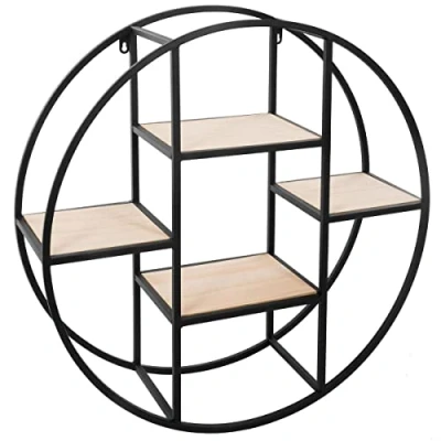 Abbildung von Atmosphera Wandregal rund Torof D 78 cm Schwarz