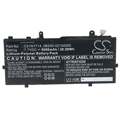 Abbildung von vhbw Akku kompatibel mit Asus VivoBook Flip TP401MA YS02, TP401N, TP401NA Notebook (5000mAh, 7,7V, Li Polymer)