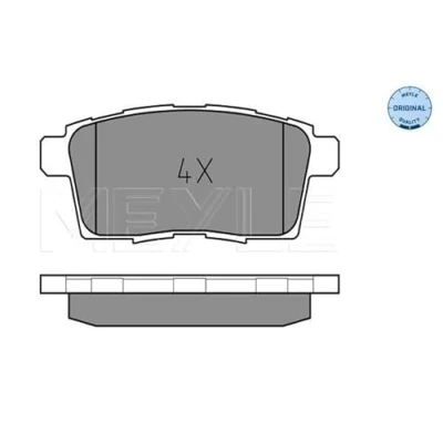 Abbildung von MEYLE 025 245 4517 Bremsbelagsatz ORIGINAL Quality Hinterachse nicht für Verschleißwarnanzeiger vorbereitet mit Anti Quietsch Blech MAZDA: CX 7, 9