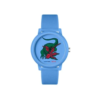 Abbildung von Lacoste Analog Quarzuhr für Herren Lacoste.12.12 x Netflix mit Blaues Silikonarmband 2011266