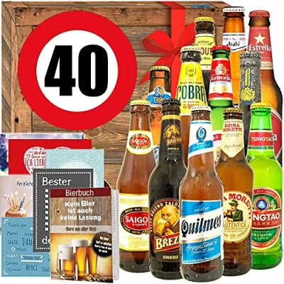 Abbildung von Frau 40igster Geburtstag / 12x Biere Welt/Ideen zum 40. für Männer