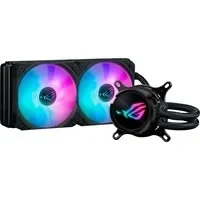 Abbildung von ASUS ROG STRIX LC III 240 ARGB All in One Flüssig CPU Wasserkühlung schwarz (2x adressierbare Lüfter, Asetek Pumpe 7. Generation V2, kompatibel mit Intel LGA 1700, 1200, 115X, AMD AM5, AM4)