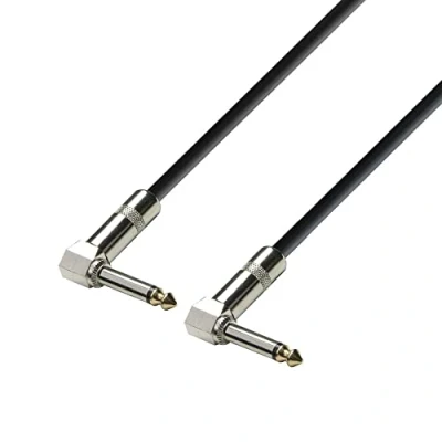 Abbildung von Adam Hall Cables 3 Star Serie Instrumentenkabel 6,3 mm Winkelklinke mono auf 0,30 m
