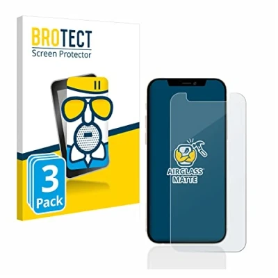 Abbildung von BROTECT Entspiegelungs Schutzglas für Apple iPhone 12 mini (3 Stück) Schutz Folie Panzerfolie Glas Matt [Extrem Kratzfest 9H, Anti Reflex]