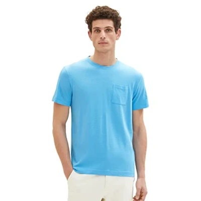 Abbildung von TOM TAILOR Herren Basic T Shirt mit Brusttasche