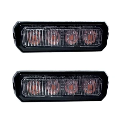 Abbildung von MelTruck® 2x LED Frontblitzer Heckblitzer Universal Straßenräumer für Traktoren Schlepper 12V 24V (Breite: 96 mm)