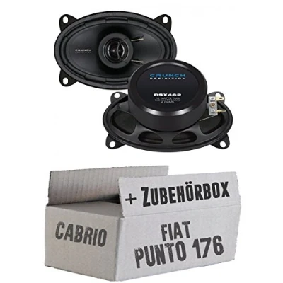 Abbildung von JUST SOUND best choice for caraudio Crunch DSX462 4x6 Koax System Einbauset passend für FIAT Punto 1 176 Cabrio Heck justSOUND