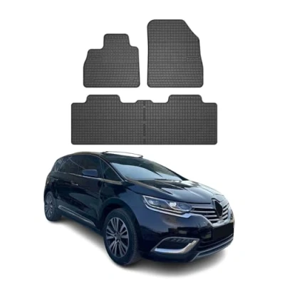 Abbildung von OMAC Gummi Fußmatten kompatibel mit Renault Espace 2014 2020 Automatten Schwarz 4tlg