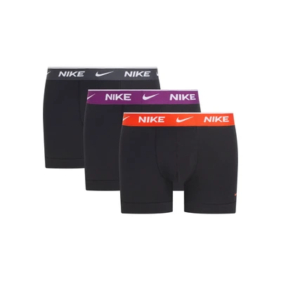 Abbildung von Nike Underwear Stretch Trunk 3 PACK Panties, Herren, Größe: Small, Black/orange/antthracite
