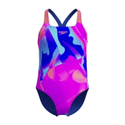 Abbildung von Speedo Girls Digital Allover Powerback Badeanzug Royal blue für Kinder, Größe: 140,