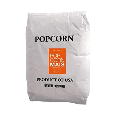Abbildung von Popcornmais Premium Butterfly Mais Kinopopcorn 22,68 Kg Sack XXL 1:46 Popvolumen