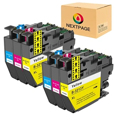 Abbildung von Nextpage LC3213XL Farbe Patronen Kompatibel für Brother LC3213 LC3211 Druckerpatronen DCP J572DW J772DW J774DW MFC J497DW J491DW J890DW J895DW (2 Cyan, 2 Magenta, Gelb)