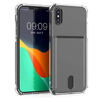 Abbildung von kwmobile Hülle kompatibel mit Apple iPhone X/XS Backcover Fotofach Silikon Schutzhülle in Transparent