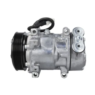 Abbildung von THERMOTEC KTT090232 Kompressor SD7V16 12 PAG 46 R 134a PEUGEOT: 807, 206 Schrägheck, 607 Limousine, FIAT: Ulysse II, Scudo I Kastenwagen, CITROËN: C8