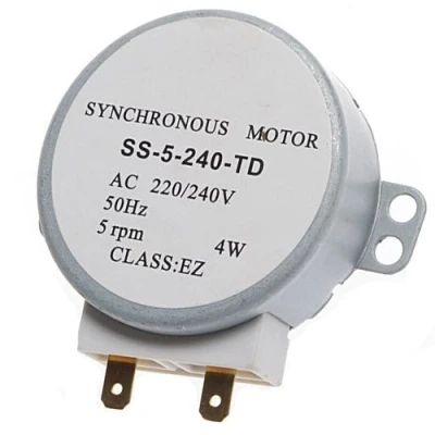 Abbildung von iHaospace SS 5 240 TD Microwave Oven Turntable Motor Synchronous 4W RPM AC 220 240V D Shape Plastic Shaft